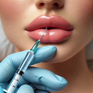 تزریق ایمن ژل لب توسط متخصص برای کاهش عوارض